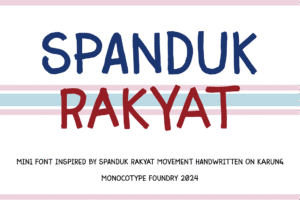 1 Spanduk Rakyat Mini Font